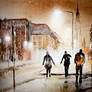 Britain's cold night in warm colors.