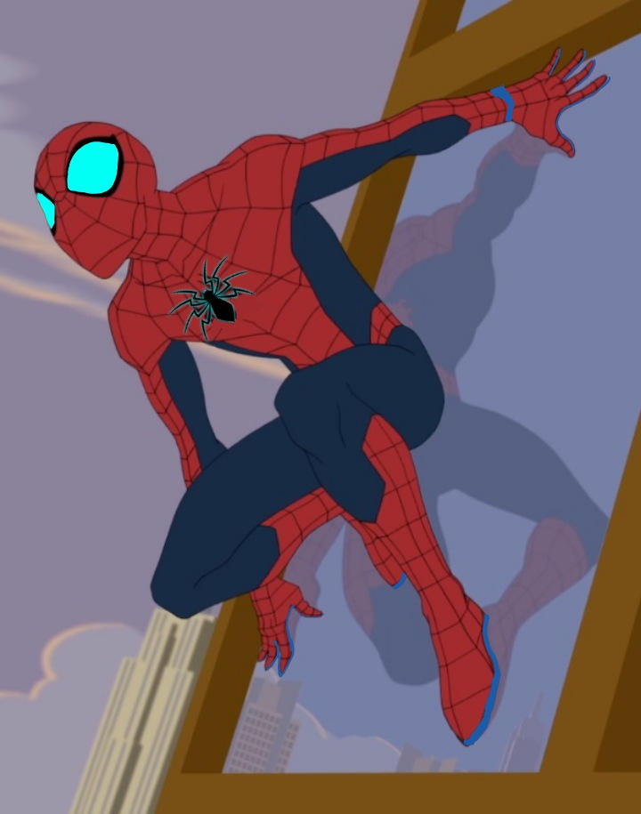 Spider-Man with Spider Armor from the Spectacular Spider-Man Animated Series