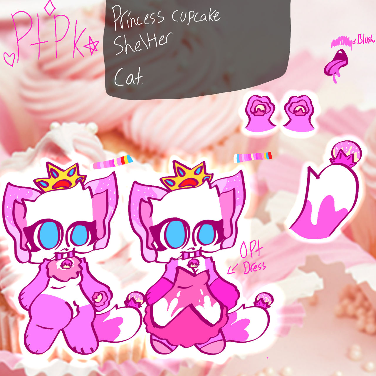Cupcake Rework Princess Cupcake remaked ref by Peacethepastelkitty on DeviantArt
