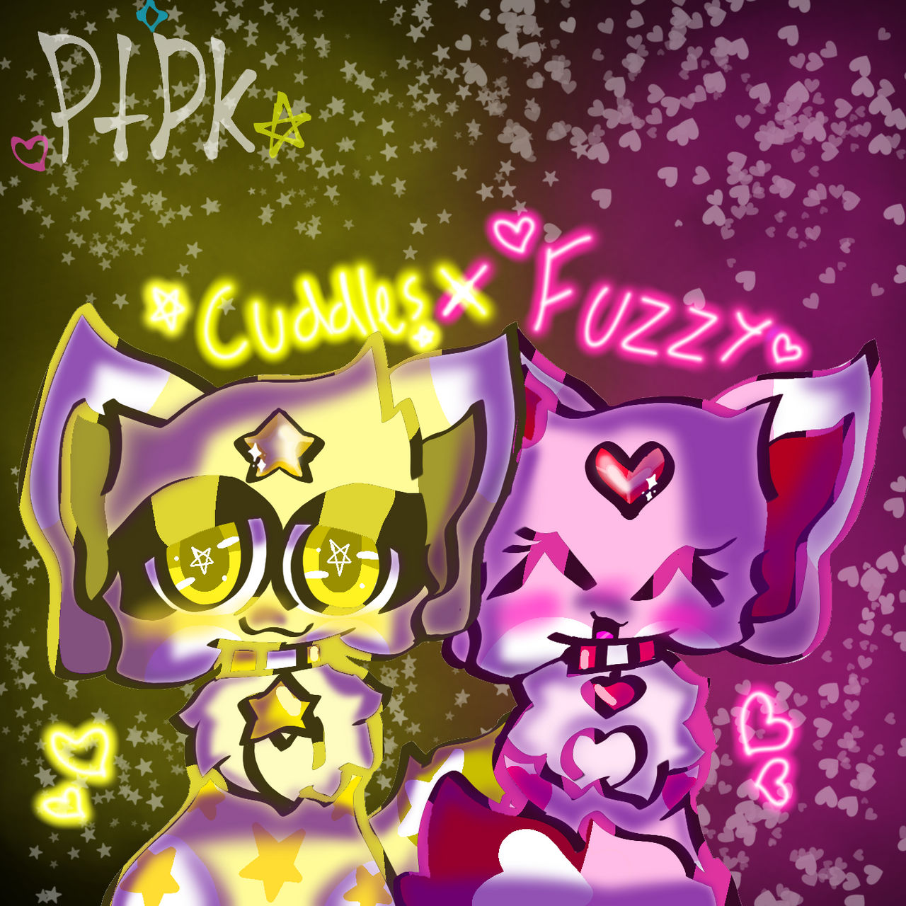 Cudless Fuzzy x Cuddles. by Peacethepastelkitty on DeviantArt