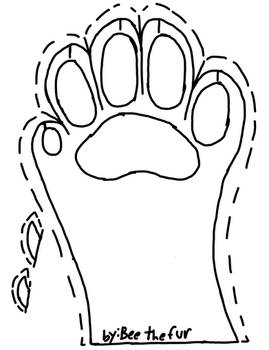 (free to use) fursuit paw pattern