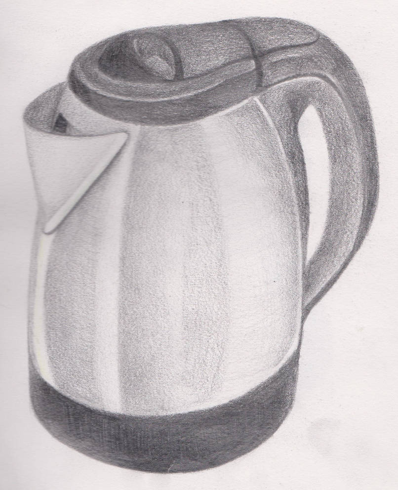 Электрический чайник рисунок карандашом