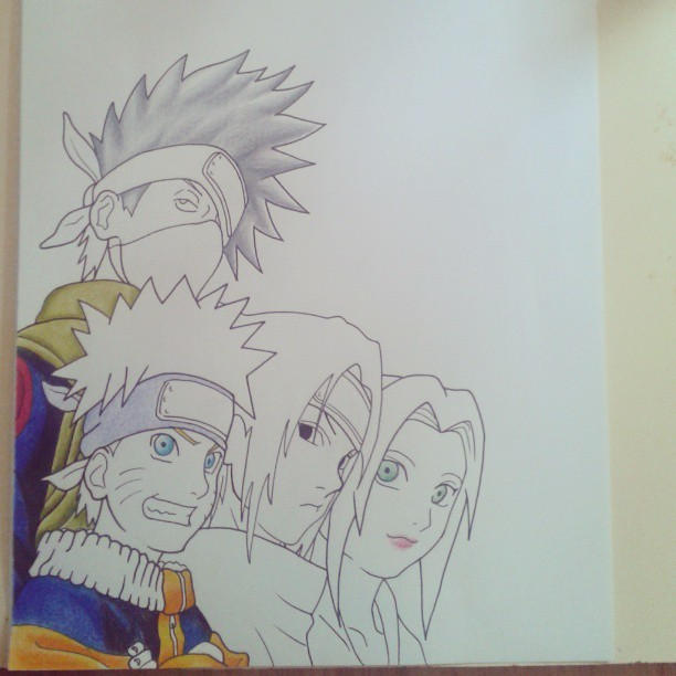 Team Kakashi Naruto Sasuke Sakura Naruto Wip By Joltkid On