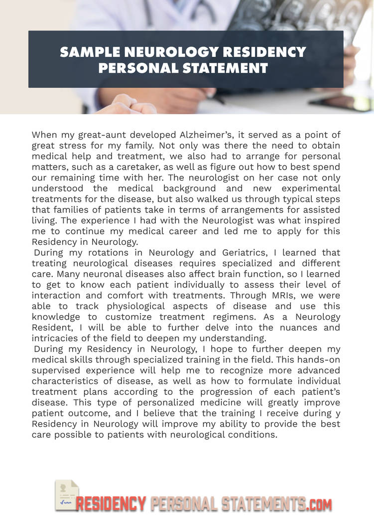 Sample Neurology Residency Personal Statement By Examplesamples84 On sample-neurology-residency-personal-statement-by-examplesamples84-on
