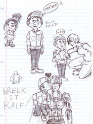 Wreck it Ralph Sketch dump