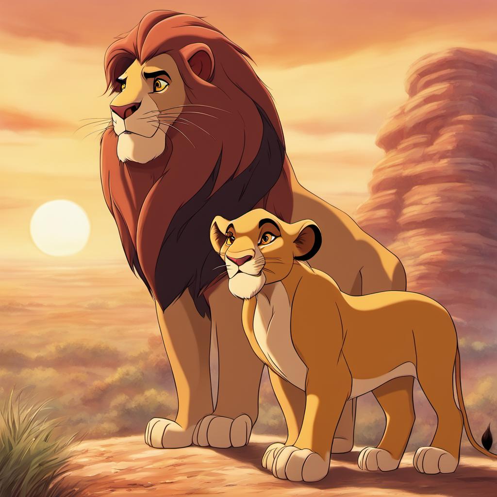 Simba Stars Lion king simba with mufasa by MooreArt00 on DeviantArt
