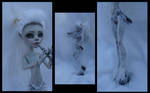 monster high repaint WINTER FAUN ghoulia 4 by phairee004