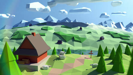 Low poly hills