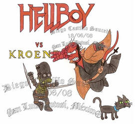 Homero Hellboy vs Bart Kroenen