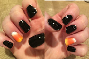 Candy Corn Nail Art