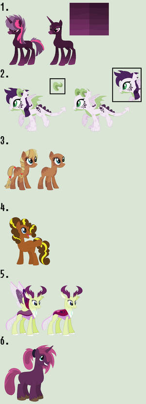 MLP Customs #36, #37, #38, #39, #40, and #41