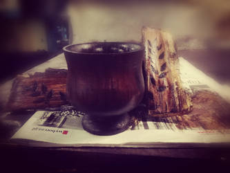Wooden sugarbowl