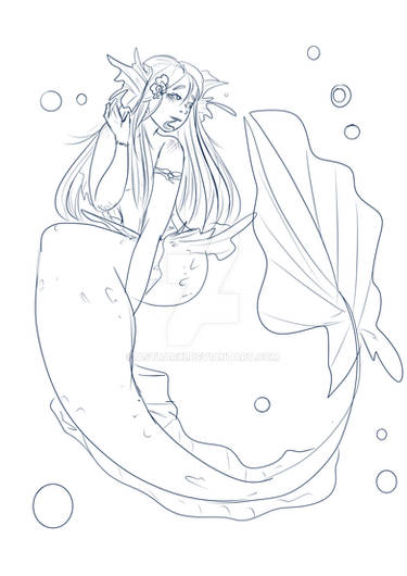 Mermaid Lineart