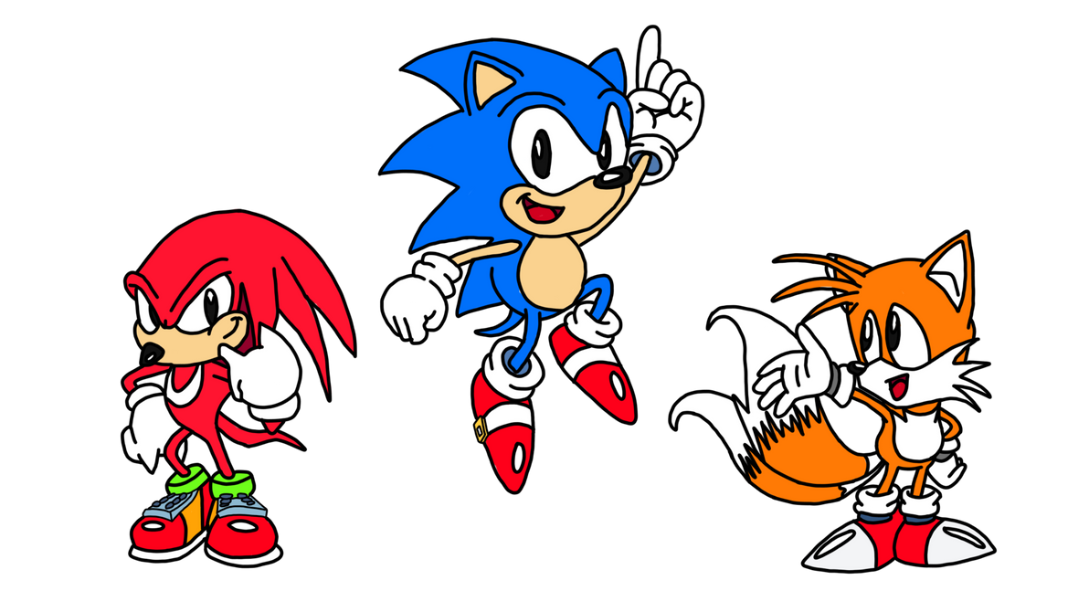 Sonic, Tails and Knuckles in my Drawing Style by SeanTheGem on DeviantArt