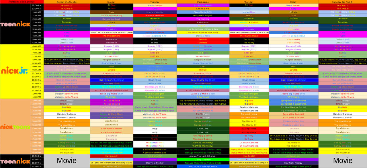 Ideal Nicktoons Schedule Spreadsheet By SeanTheGem On DeviantArt ideal-nicktoons-schedule-spreadsheet-by-seanthegem-on-deviantart