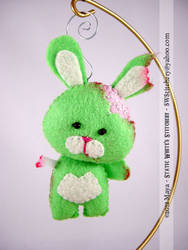 Pocket sized ZomBunny Ornament