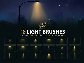 Light Beams Photoshop Brushes