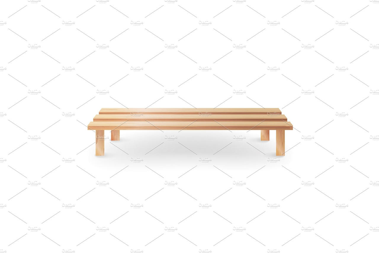 Wooden Bench Realistic Vector by hasanahesenna on DeviantArt