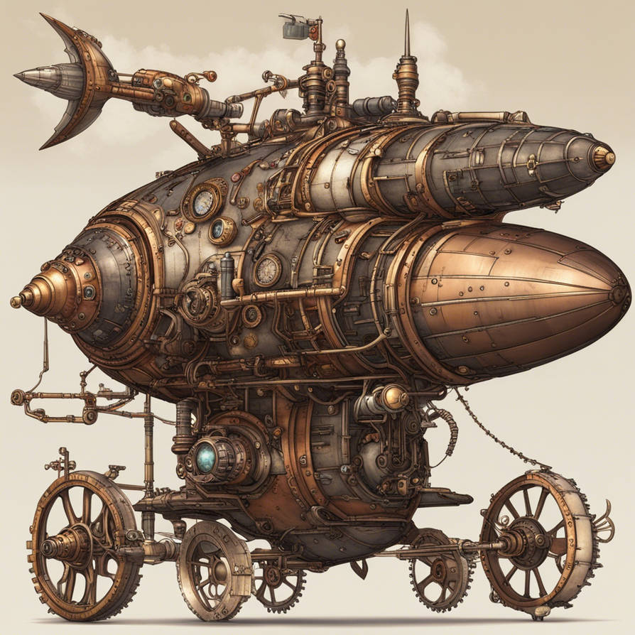Steam punk rocket ship