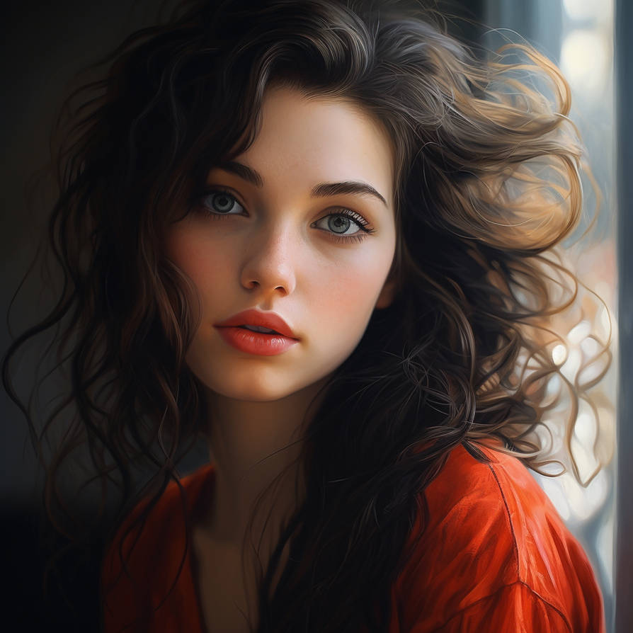 Attractive Pretty Woman Portrait by Kybe-art on DeviantArt