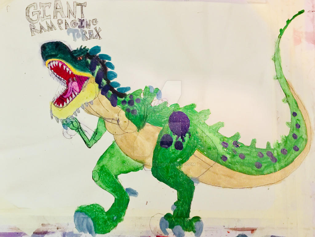 GIANT RAMPAGING T-REX by masonthetrex on DeviantArt