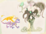 Spyro VS Morgan le Fay by masonthetrex
