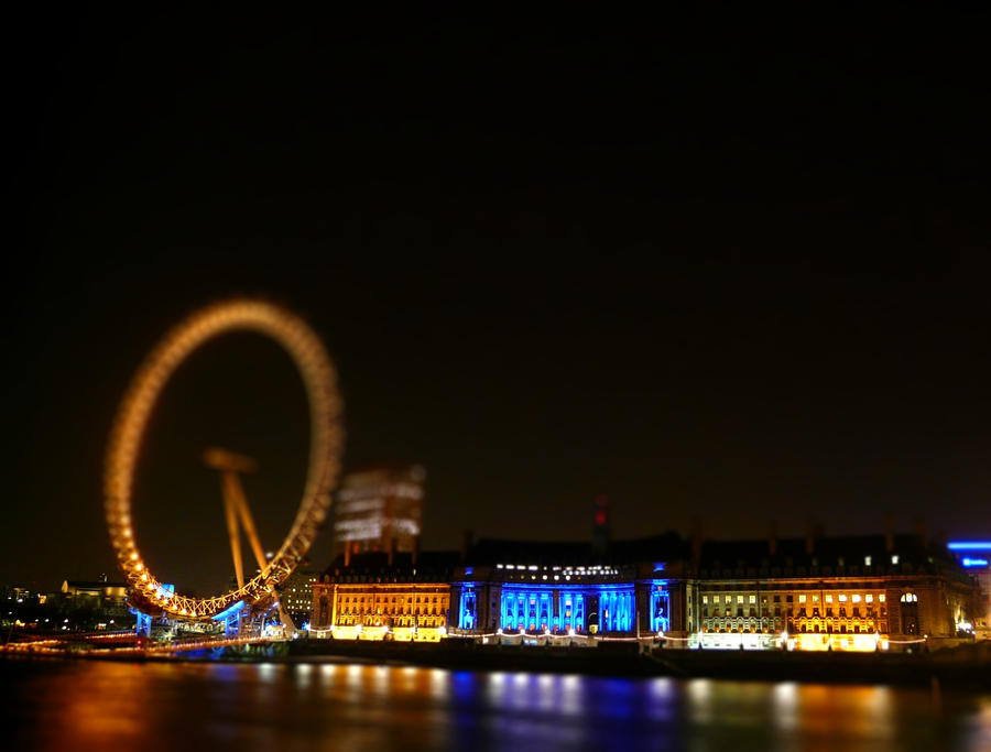 London Tilt Shift At Night