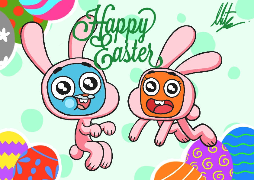 Gumball and Darwin: Happy Easter by RadiumIven on DeviantArt