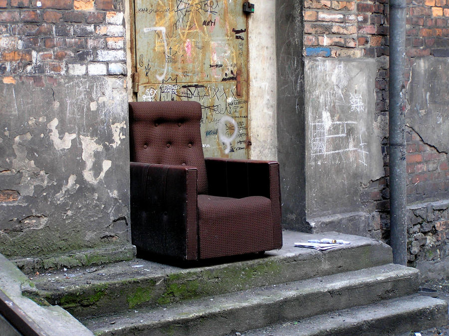 Armchair in yard in Katowice