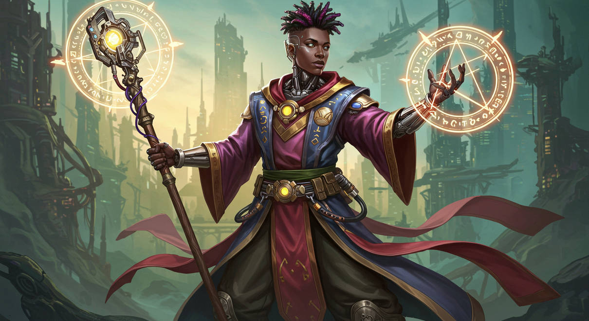 Magic Cyberic Cybernetic Mage by ThomasBarclay on DeviantArt