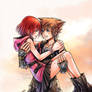 After the battle - Sora and Kairi