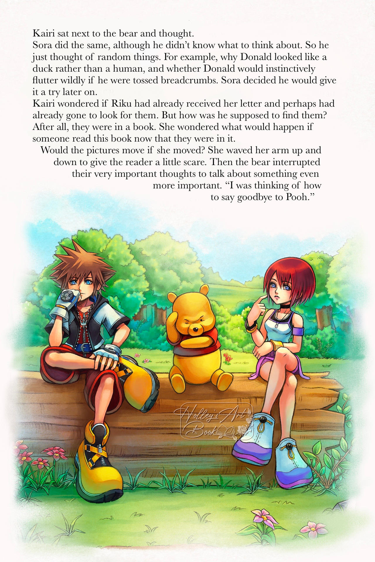 Kingdom Hearts 2 Ending Sora and Kairi by HolleysArt on DeviantArt