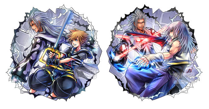 Final Xemnas vs. Sora and Riku Keychain Design