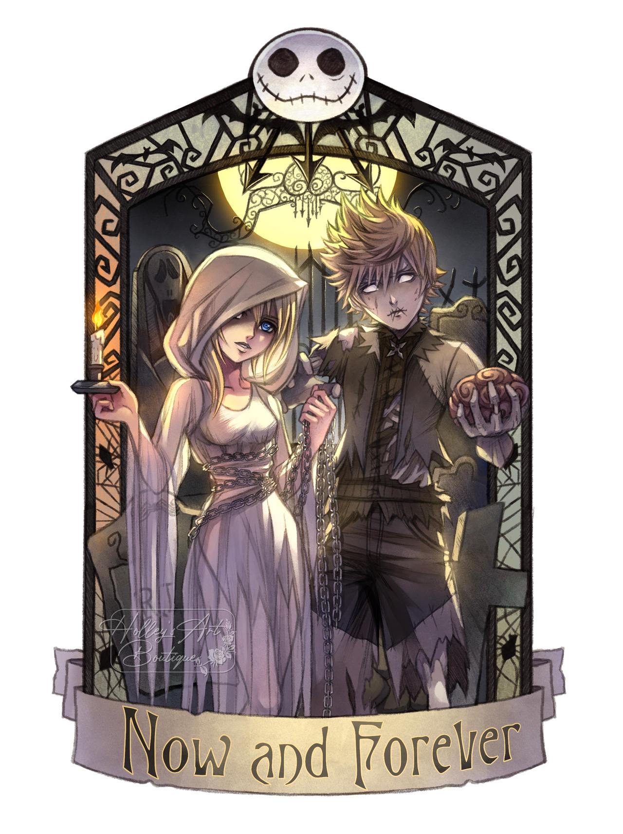 Namine Roxas Halloween Town Roxas and Namine by HolleysArt on DeviantArt