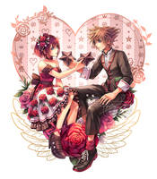 Valentine Rose Sora and Kairi