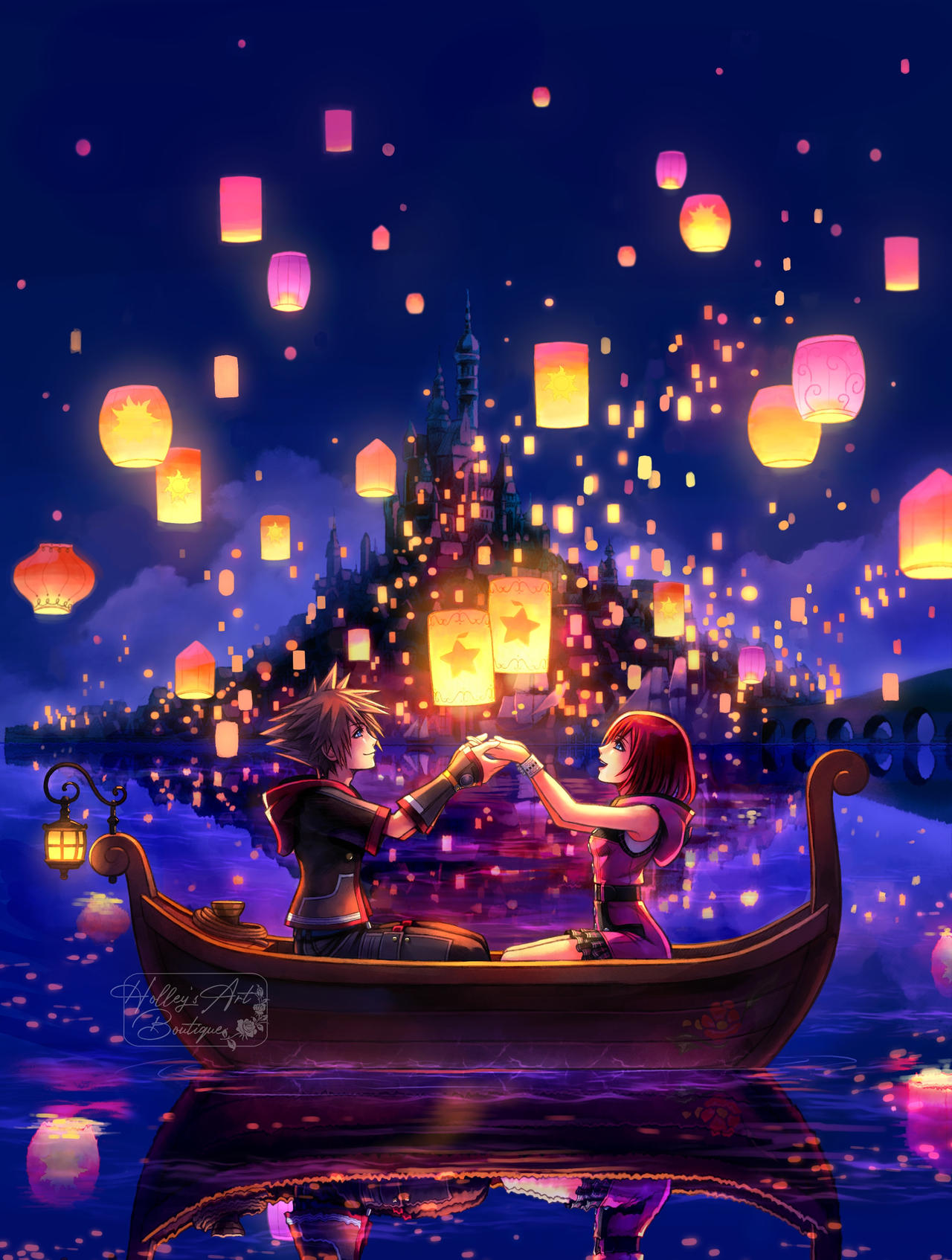 KH3 Sora and Kairi Floating Lights by HolleysArt on DeviantArt