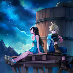 Young Cloud and Tifa