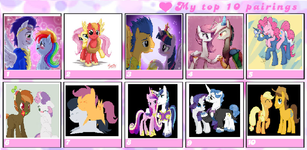 MLP Top 10 Fave. Couples