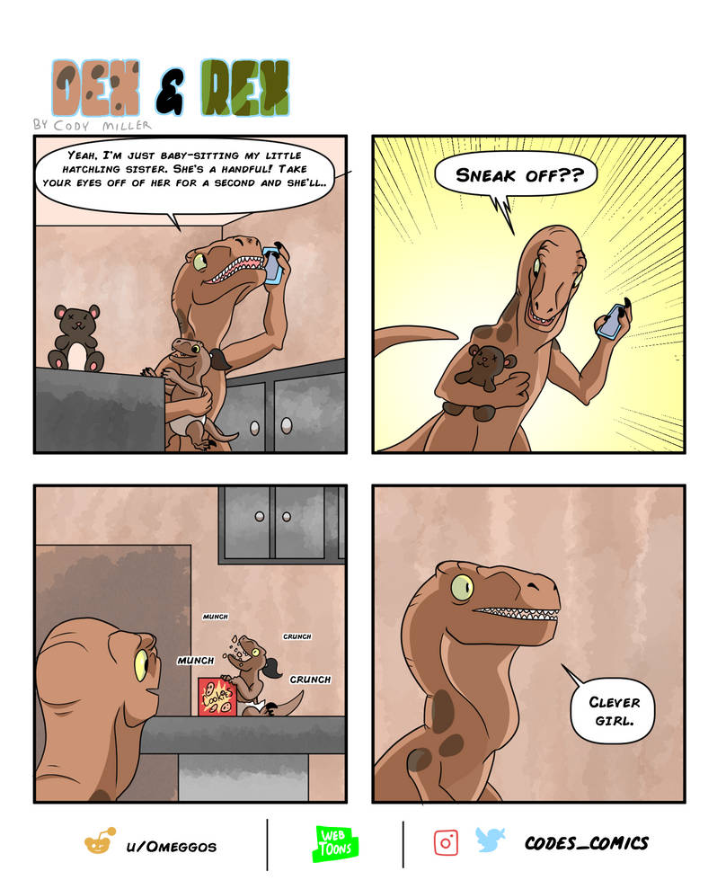 Dex Rex Dex and Rex: Clever Girl by CodesComics on DeviantArt