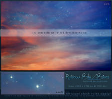 Rainbow Sky With Stars Premade
