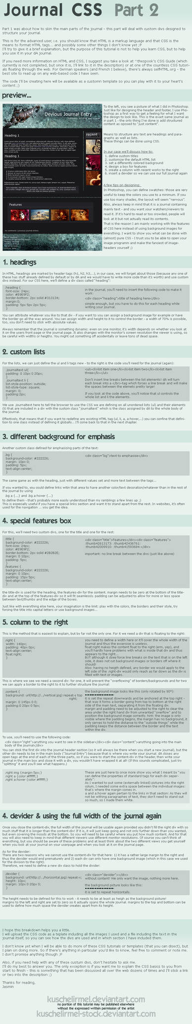 Journal CSS - Part 2 by kuschelirmel-stock on DeviantArt