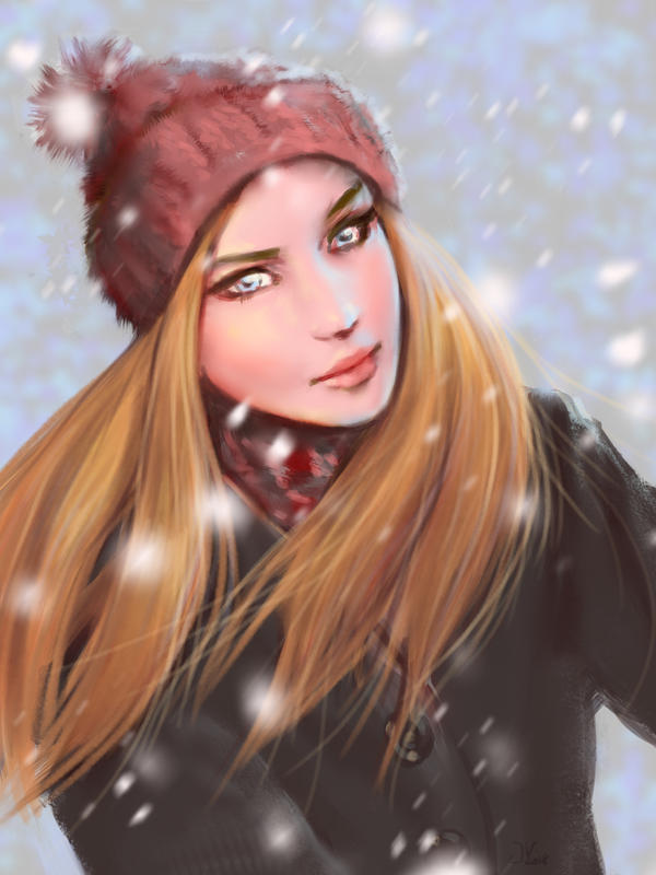 Wool Cap Animation Girl-with-wool-cap by JanVanh on DeviantArt