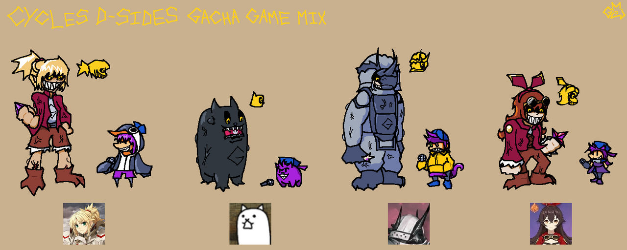 FNF: Cycles D-Sides Gacha Game Mix by PaleozoicFun on DeviantArt