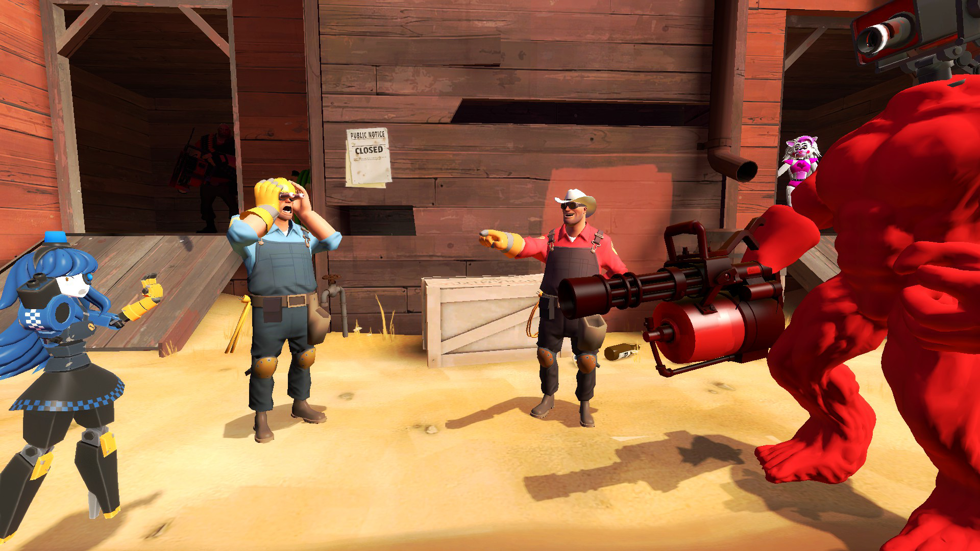 Mini Setry Mini Sentry Girl vs Mini Sentry Men by Madness666666 on DeviantArt