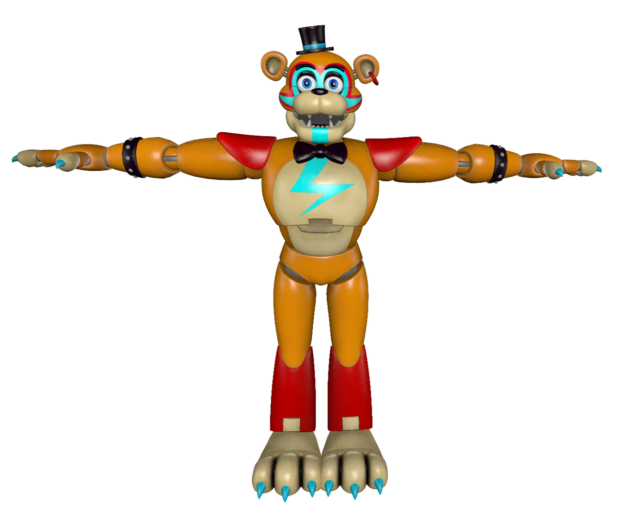 Glamrock Freddy - Renders 2 by Madness666666 on DeviantArt