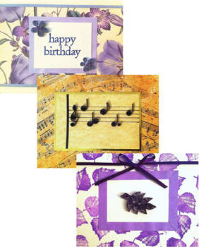 Three Quilled Greeting/Note Cards