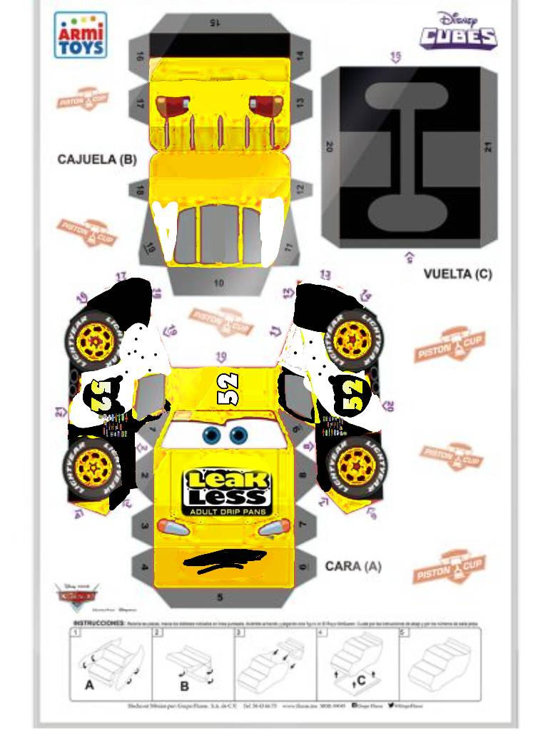 Cars en 400 dinoco papercraft parte 4 by pollitodokielpro on DeviantArt