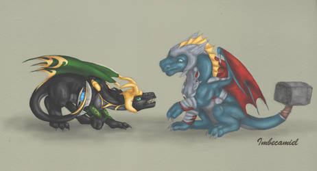 Baby Thor and Loki Dragons