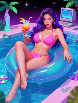 Vaporwave Pinup 1