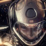 Woman astronaut in space suit